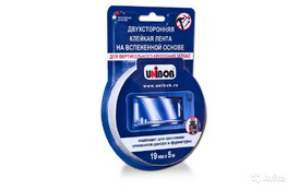Клейкая лента двусторонняя д/зеркал 19мм*5м, белый (пена) UNIBOB